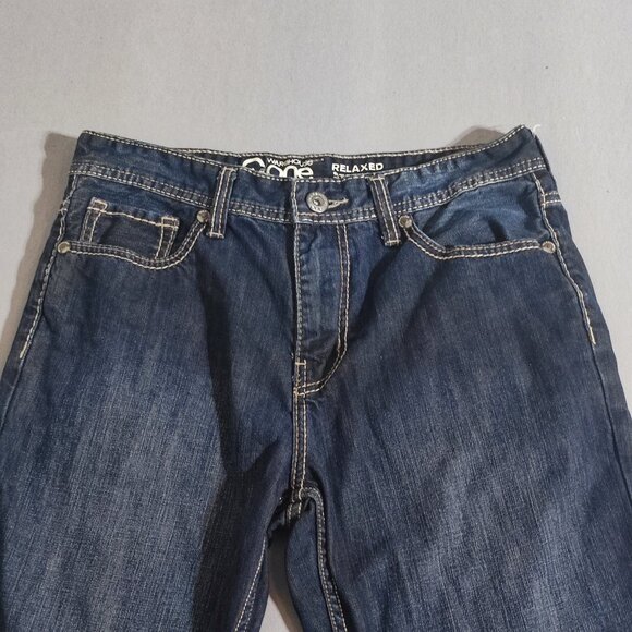 Warehouse One relaxed straight leg jeans men's size 30X30 dark ink blue - Picture 2 of 14